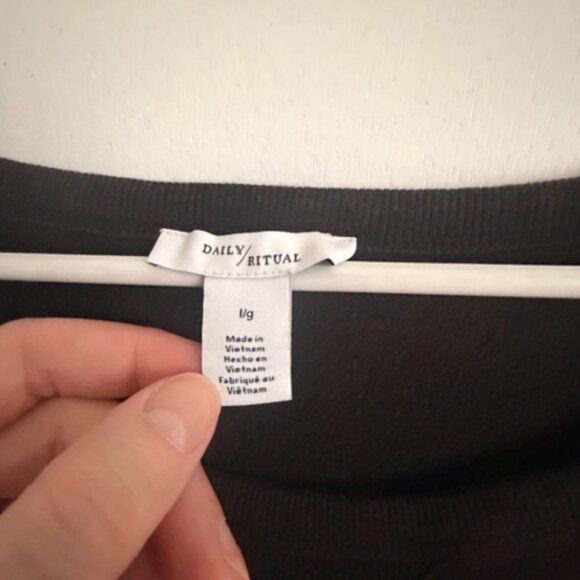 Daily Ritual Sweatshirt Dress Size Large Athleisure - Picture 4 of 6